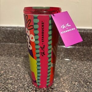 Starbucks 2024 She x This 16 oz Grande Tumbler Cup w/ Lid Spring BEAUTIFUL NWT